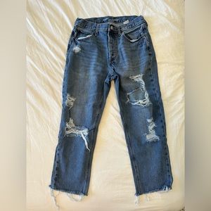 Old Navy Slouchy Straight High-Rise distressed jeans